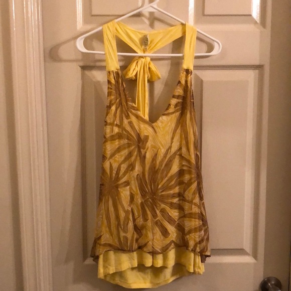 Anthropologie yellow halter top - Picture 1 of 4